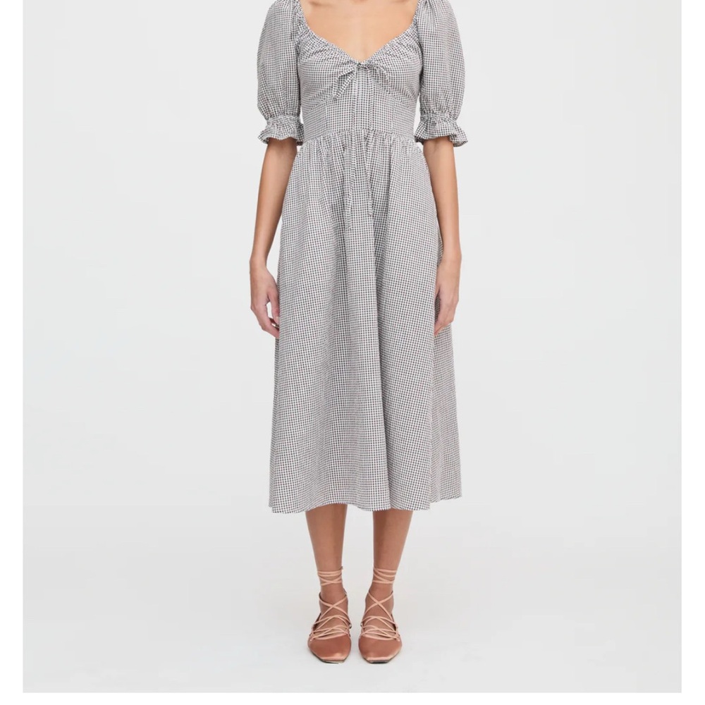 Hill House Home Size M Ophelia Dress in Chocolate Gingham